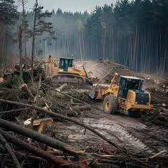 Illustrative forestry operations and material collection activity.